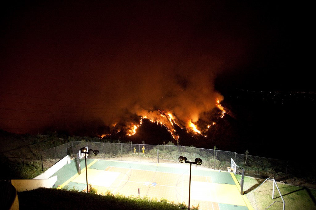 Basketball Court Above the Station Fire